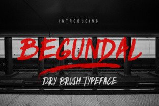 Begundal Dry Brush Font: Hand-Painted Branding for Small Business