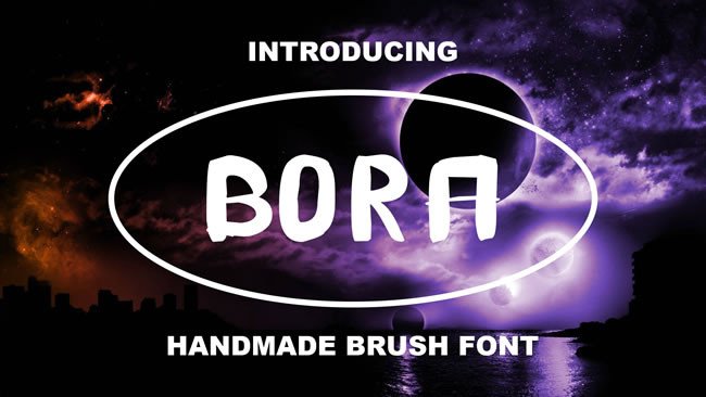 Bora: A Handmade Brush Font with Editorial Warmth