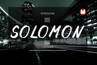 Solomon: A Handmade Modern Typeface for Editorial Design