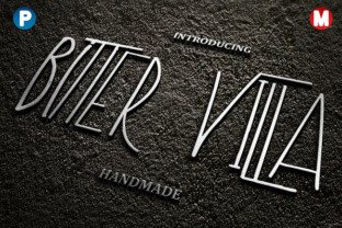 Testing Bitter Villa as a Display Font for a Boutique Brand