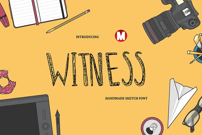 Witness: A Handmade Sketch Font That Brings Products to Life